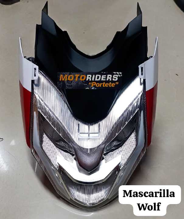 Wolf roja mascarilla mottox