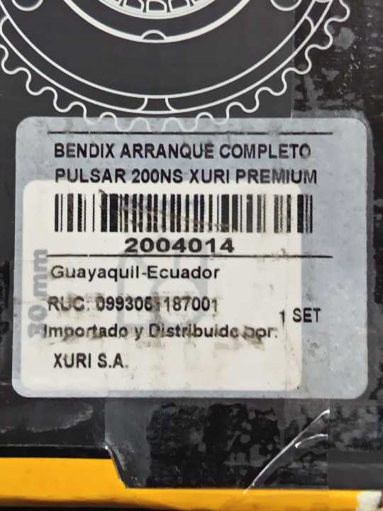 Pulsar 200 Bendix completo xuri
