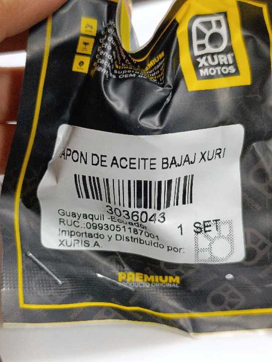 Pulsar 135-150-160-200 Tapon aceite xuri
