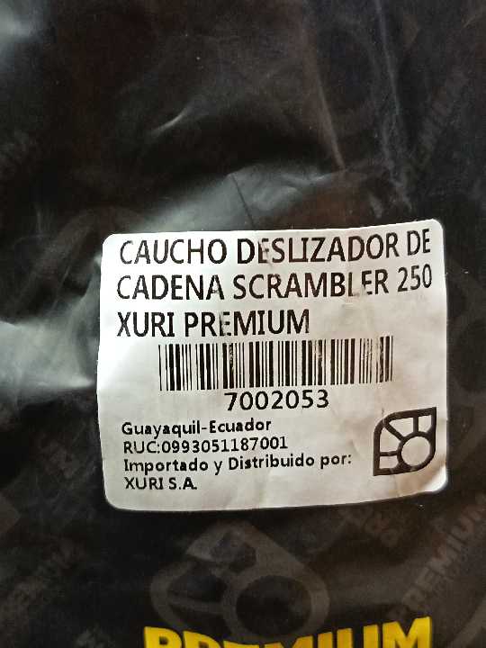 Scrambler 250 Caucho deslizador cadena xuri