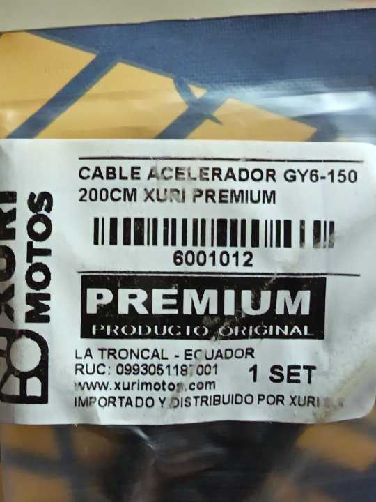 Gy6 200cm cable acelerador xuri chino