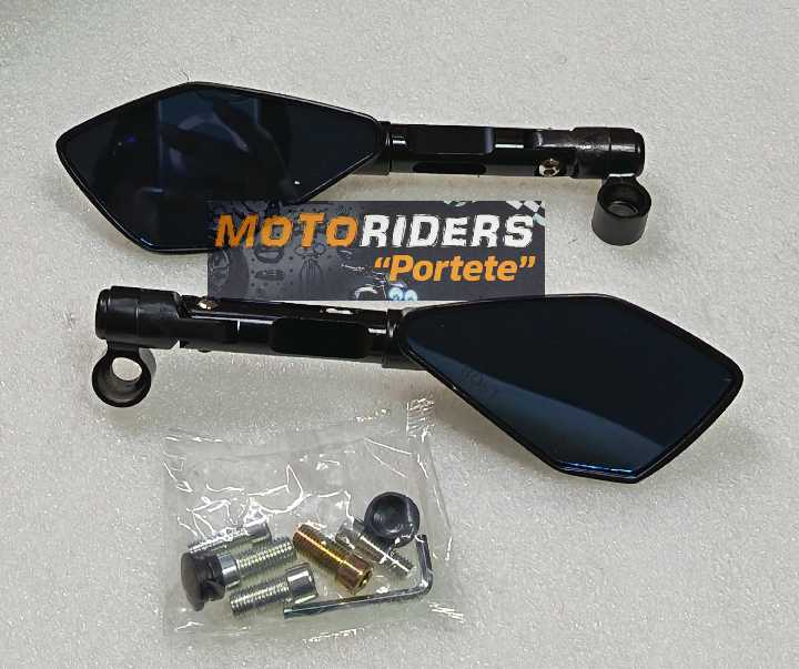 negro espejos aluminio universal bost