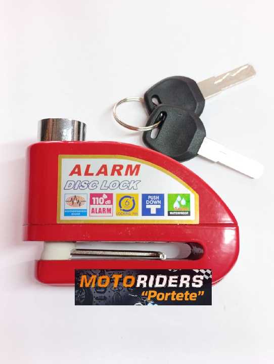 Rojo Candado disco Freno con alarma xuri